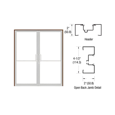 CRL-U.S. Aluminum Dark Bronze/Black Anodized Class 1 Custom Size Series IT451 Open Back Offset Pivot Up and Over Frame Complete (2F)