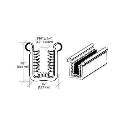 CRL Beaded Rigid Division Bar for 1957-1967 Ford - 96" Length