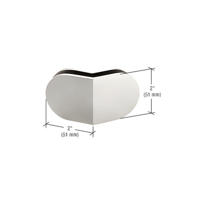 CRL Polished Stainless 135 Degree Mall Front Clamp