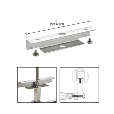 CRL Polished Stainless Wall Mounted Hand Rail Bracket Saddle Adapter