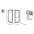 CRL-Blumcraft® Brushed Stainless Left Hand Reverse Aluminum Door Mount Keyed Access "F" Exterior Top Securing Electronic Egress Control Handle