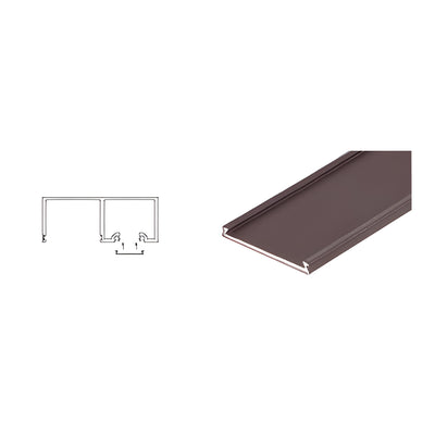 CRL Black Bronze Anodized Header Snap-In Filler - 120" Length