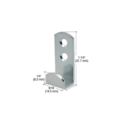 CRL Anochrome Standard Mirror Clip with 5/16" Channel