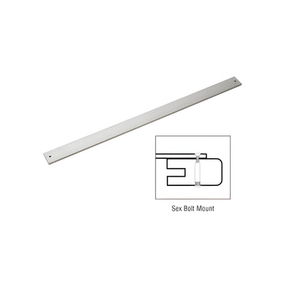 CRL 48" Satin Aluminum Extruded Aluminum Door Bumper Bars