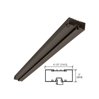 CRL-U.S. Aluminum Bronze Anodized 2" x 4-1/2" 451 Series Single Acting Prepped Header for Offset Pivots with Surface Closers