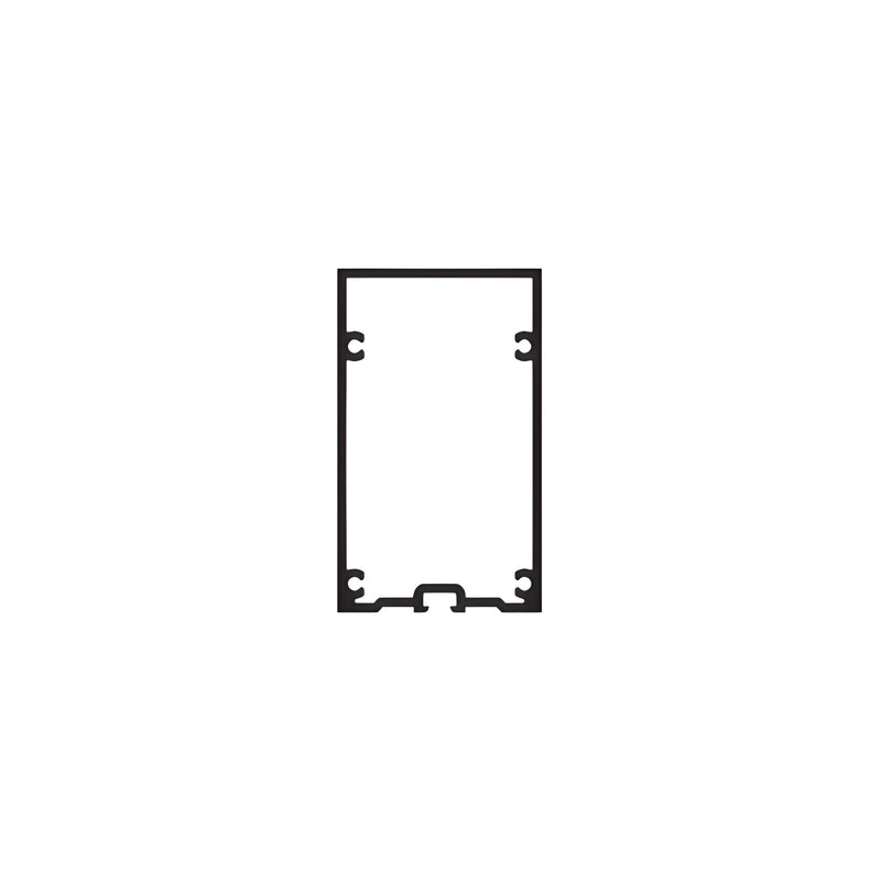A technical cross-section profile drawing of a vertical mullion for a 6-inch structural silicone glazed system.