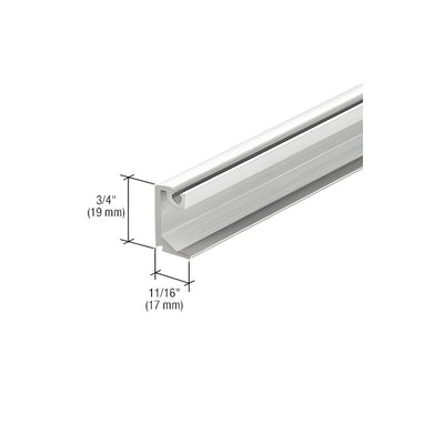 CRL-U.S. Aluminum Glass Stop for 1/4" Glass, White KYNAR® Paint - 21'-2"