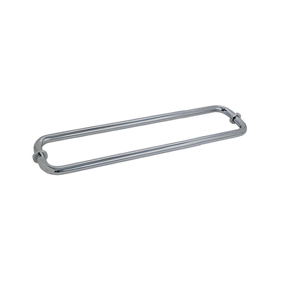 CRL Brushed Nickel 18" BM Series Back-to-Back Tubular Towel Bars with Metal Washers