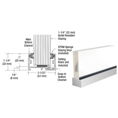 CRL Satin Anodized Two-Piece Snap Together Sash