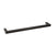 CRL Matte Black "SQ" Series 18" Square Tubing Mitered Corner Single-Sided Towel Bar
