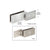 CRL Polished Chrome Light Duty Frameless Cabinet Door Hinge - Square Corner Style
