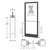 CRL-U.S. Aluminum Class I Bronze Black Anodized 250 Series Narrow Stile (RHR) HRSO Single 3'0 x 7'0 Offset Hung with Pivots for Surf Mount Closer Complete Door/Std. MS Lock, 7-1/2" Standard Bottom Rail