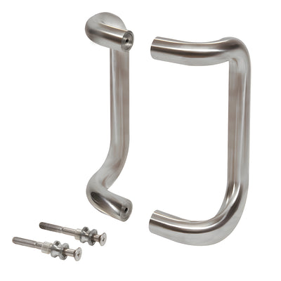 CRL 8" Brushed Stainless Offset Pull Handles Back-to-Back