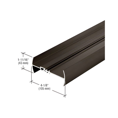 CRL-U.S. Aluminum Hub Mullion, Variable 0 to 24 Degrees, Bronze Black Anodized - 24'-2"