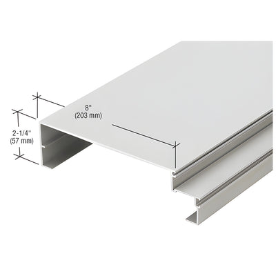CRL-U.S. Aluminum 8" Sill Mullion for Shear Block Assembly 1" Glass, Clear Anodized Class 1 - 24'-2"