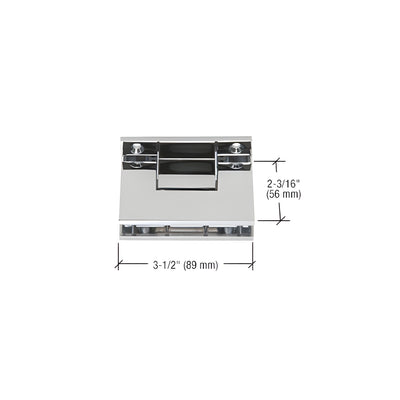 CRL Polished Chrome Geneva 3-Point Movable Square Style Transom Clamp