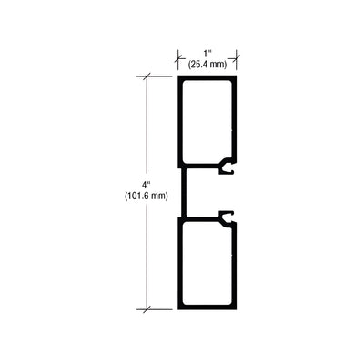 CRL-U.S. Aluminum Door Jamb 1" x 4", Bronze Black Anodized - 24'-2"