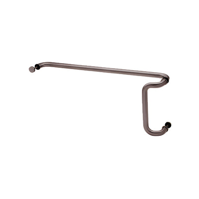 CRL Dark Bronze 12" x 28" Back-to-Back Offset Combination Push and Pull Handle Set