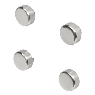 CRL Chrome Round Mirror Clip Set