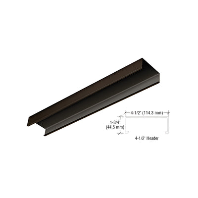 CRL Black Bronze Anodized 4-1/2" Header Channel - 120"