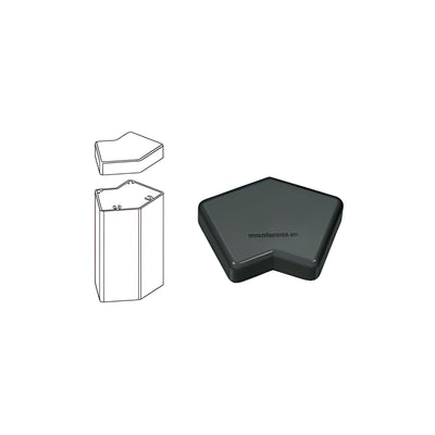CRL Matte Black 100 Series 135 Degree Post Cap