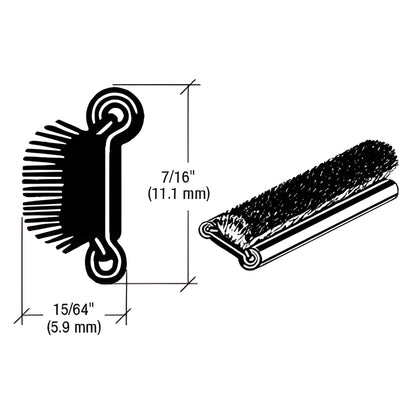 CRL 72" Stainless Steel Beaded Weatherstrip Door Seal 1953-1960 GM