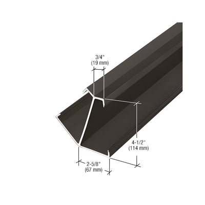 CRL-U.S. Aluminum 135 Degree Corner Mullion, Bronze Black Anodized - 24'-2"