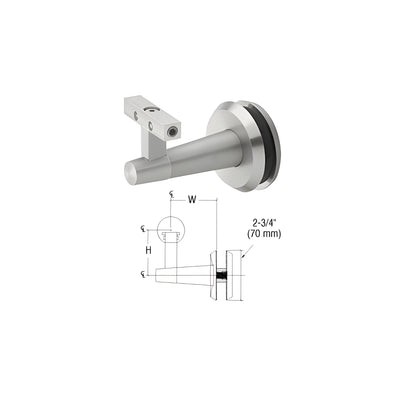 CRL-Blumcraft® Pacific Series Brushed Stainless Glass Mounted Hand Rail Bracket