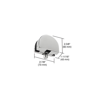 CRL Brushed Stainless PTH Series Top Transom Pivot Patch Fitting
