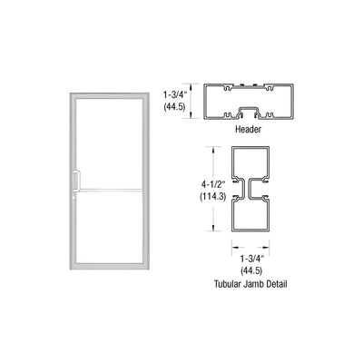 CRL-U.S. Aluminum Custom Sized Clear Anodized Series 450 Tubular Gear Hinge Up and Over Frame Complete (1F)