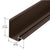 CRL-U.S. Aluminum 90° Inside Corner Half-Section 24'2" Dark Bronze