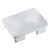 CRL Silver Metallic Rectangular AWS 180° Post Cap for Center/End Post