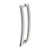 CRL Brushed Stainless Steel Curved Glass Door Pull 18 in Back-to-Back