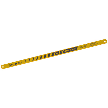 Yellow 12-inch alloy steel hacksaw blade, flexible Grey-Flex design for cutting metal - SKU SL1232