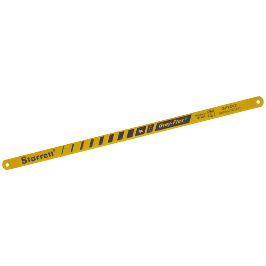 Yellow 12-inch alloy steel hacksaw blade, flexible Grey-Flex design for cutting metal - SKU SL1232
