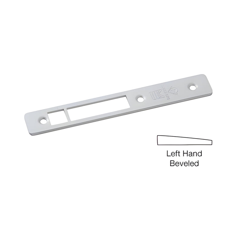 Adams Rite left-hand beveled aluminum faceplate 1"x6-7/8" (SKU DH19111L) for deadbolt/latch