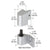CRL Aluminum 3/4" RH Offset Intermediate Pivot Set for Glass Doors