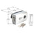 CRL Polished Stainless Steel Glass-Mount Lever Lock for Metal Doors