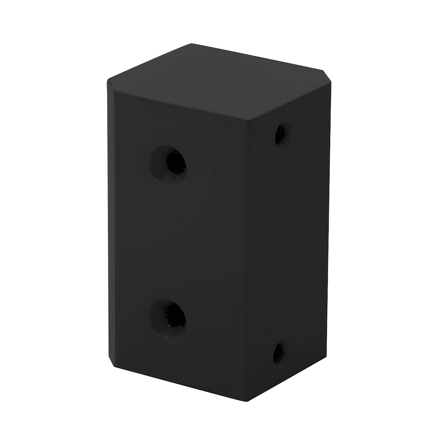 Matte black CRL surface-mounted strike plate block, non-handed - SKU 1295SPBL, fits 2-3/8" post