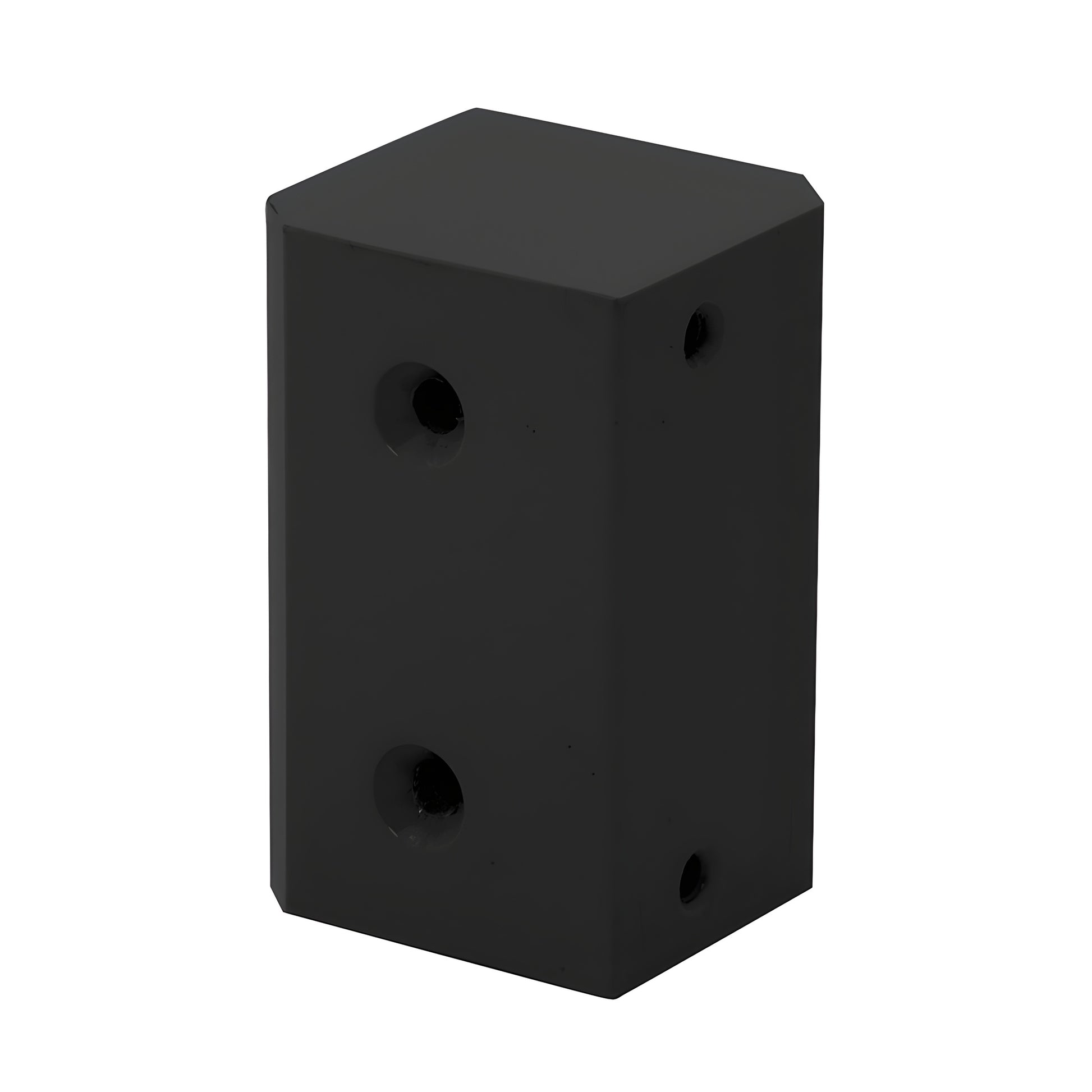 Matte black CRL surface-mounted strike plate block, non-handed - SKU 1295SPBL, fits 2-3/8" post