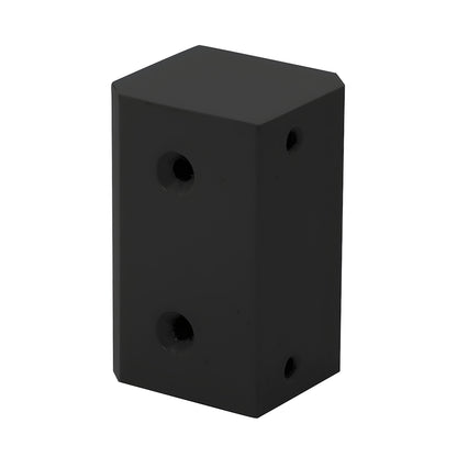 Matte black CRL surface-mounted strike plate block, non-handed - SKU 1295SPBL, fits 2-3/8" post