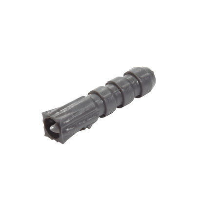 Gray P1319C plastic wall anchor, ribbed split design for concrete, block and drywall