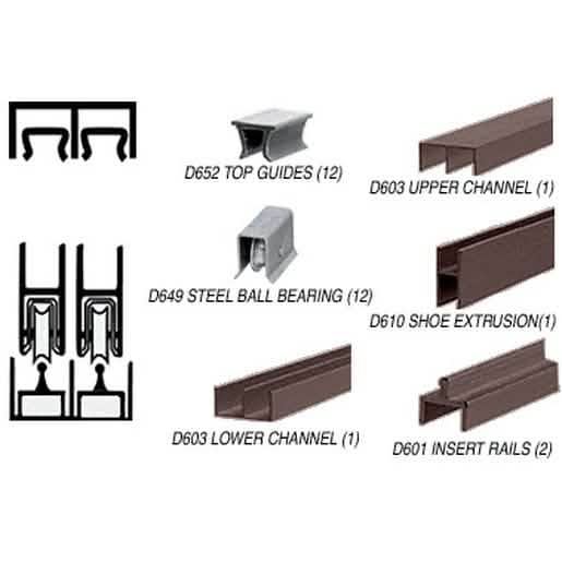 CRL Duranodic Bronze Track Assembly with Steel Ball Bearing Wheels - Deluxe Model