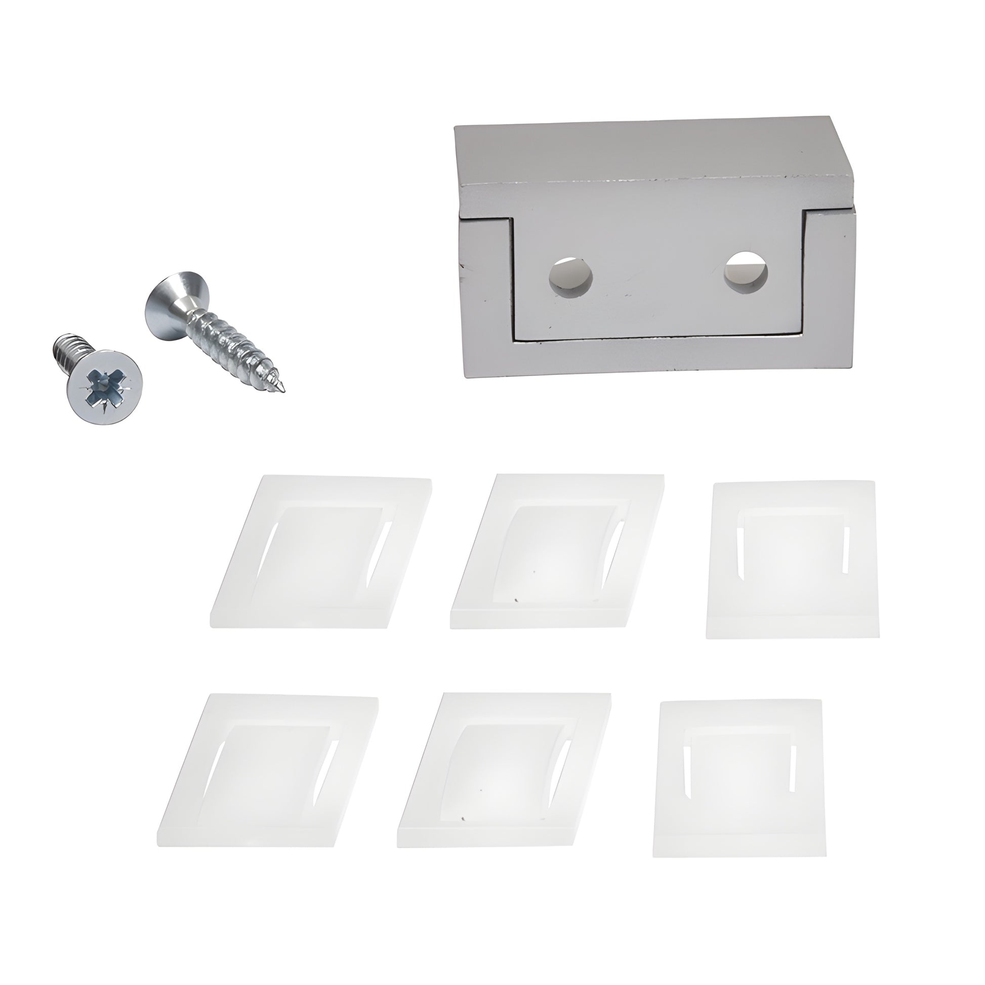 CRL2940 satin anodized bottom guide for sliding glass doors, adjustable nylon insert for 8-12mm (5/16-1/2") glass.