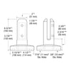 FWCR22MBL matte black 2205 duplex stainless steel surface-mount friction-fit spigot for 1/2" (12mm) glass