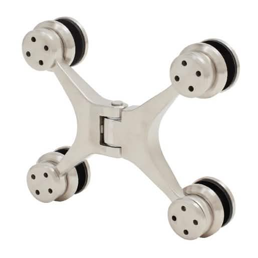CRL 316 Brushed Stainless Sydney Series Glass-to-Glass Mount Hinge - Durable & Stylish