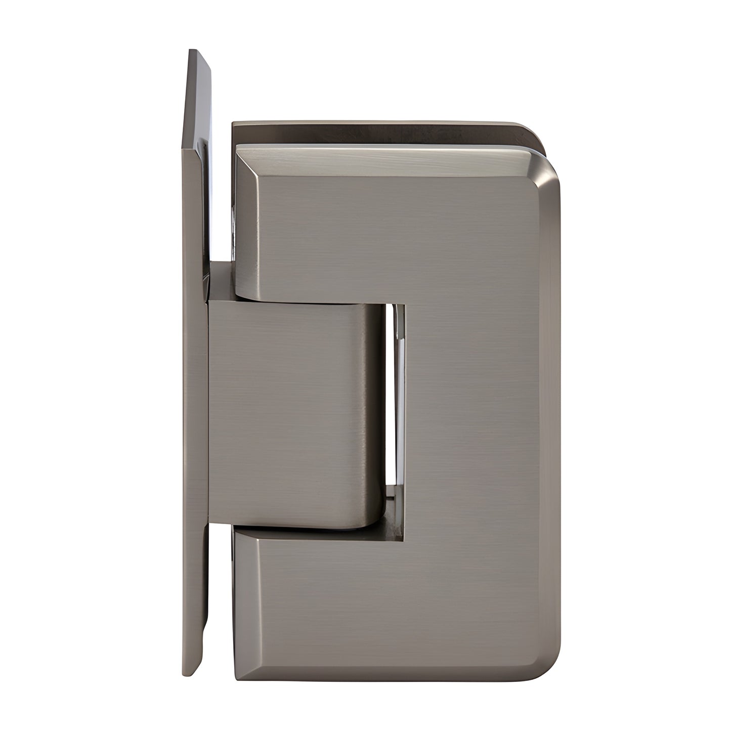 CRL Cologne shower hinge C0L544BN, brushed nickel solid brass pivot hinge for 3/8-1/2" tempered glass.
