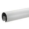 GR30BS brushed stainless 3 in. diameter hollow cap rail with welded internal channel, 120 in length