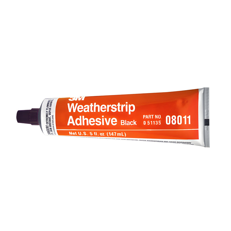 3M Weatherstrip Adhesive, black 5 oz tube - waterproof EPDM sealant, SKU 3M8011