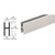 CRL Brushed Nickel Aluminum H-Bar Replacement for CRL Tracks